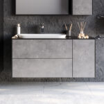 Σετ Έπιπλο Μπάνιου RODOS Ασημί MDF 18mm Λάκα 110 9SROD110SBM