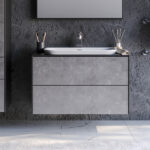 Πάγκος RODOS Ασημί MDF 18mm Λάκα 85 S3BROD085SB 85x50x51cm