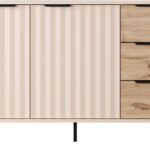 Μπουφές Rave με συρτάρια Μπεζ+φυσικό Viking 153x82x40cm