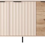 Μπουφές Rave Μπεζ+φυσικό Viking 153x82x40cm