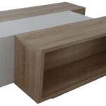 Τραπεζάκι Raylie-2 Φυσικό+Λευκό Μ110xΥ41xΠ75cm