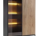 Βιτρίνα Sento ανθρακί 104x39x166cm