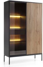 Βιτρίνα Sento ανθρακί 104x39x166cm