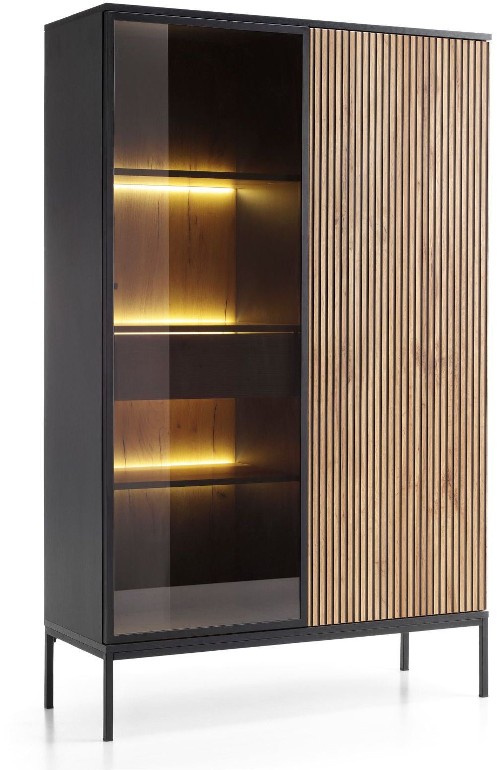 SENSO_HV2 Βιτρίνα Sento ανθρακί 104x39x166cm - Image 1