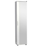 Ντουλάπα με καθρέπτη και μεταλλικά στηρίγματα, Antre Λευκή 45x187x36cm