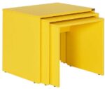 Σετ τραπεζάκια Ζιγκον κιτρινο 55x47x40cm