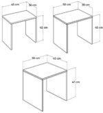 Σετ τραπεζάκια Ζιγκον κιτρινοπράσινο 55x47x40cm - Image 2