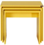 Σετ τραπεζάκια Ζιγκον κιτρινο 55x47x40cm - Image 2