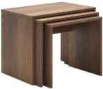 Σετ τραπεζάκια Ζιγκον καρυδί Oslo 55x47x40cm