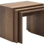 Σετ τραπεζάκια Ζιγκον καρυδί Oslo 55x47x40cm