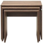 Σετ τραπεζάκια Ζιγκον καρυδί Oslo 55x47x40cm - Image 2