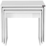 Σετ τραπεζάκια Ζιγκον Λευκό High gloss 55x47x40cm - Image 2