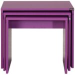 Σετ τραπεζάκια Ζιγκον Μωβ 55x47x40cm - Image 2