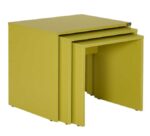 Σετ τραπεζάκια Ζιγκον κιτρινοπράσινο 55x47x40cm