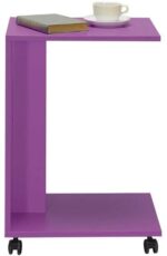 Βοηθητικό τραπεζάκι C Shape Μωβ 35x65x45cm - Image 2