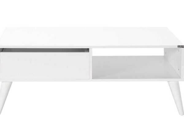 Τραπεζάκι σαλονιού Slide λευκό 110x42x65cm