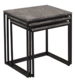 Σετ τραπεζάκια Ζιγκον Μάρμαρο 55x47x40cm
