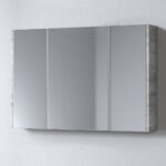 Καθρέφτης SAVINA CEMENT 100 3MSA100CE0W με ντουλάπια 97x14x65cm