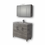 Σετ Έπιπλο Μπάνιου SAVINA CEMENT 100 9SSA100CE0W Πάγκος 97x44x83cm - Image 6