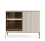 Μπουφές με βιτρίνα Sento Λευκό Kazmir 104x83x39 cm