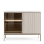 Μπουφές με βιτρίνα Sento Λευκό Kazmir 104x83x39 cm