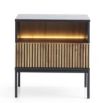 Κομοδίνο Sento Ανθρακί 54x56x39cm