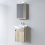 Σετ Έπιπλο Μπάνιου SIENA SONOMA 45 9SSI045SN0W Πάγκο 41x25x60cm, Νιπτήρας 45x37cm - Image 2