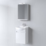 Σετ Έπιπλο Μπάνιου SIENA WHITE 45 9SSI045GL0W Πάγκος 41x25x60cm, Νιπτήρας 45x37cm - Image 2