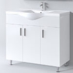Σετ Έπιπλο Μπάνιου SIENA WHITE 100 9SSI100GL0W Πάγκο 96x34x83cm - Image 3