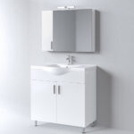 Σετ Έπιπλο Μπάνιου SIENA WHITE 90 9SSI090GL0W Πάγκο 90x34x83cm - Image 2