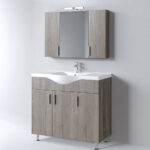 Σετ Έπιπλο Μπάνιου SIENA SONOMA DARK 100 9SSI100SD0W Πάγκο 96x34x83cm - Image 3