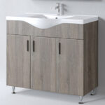 Σετ Έπιπλο Μπάνιου SIENA SONOMA DARK 100 9SSI100SD0W Πάγκο 96x34x83cm - Image 2