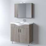 Σετ Έπιπλο Μπάνιου SIENA SONOMA DARK 90 9SSI090SD0W Πάγκο 90x34x83cm - Image 2