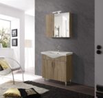 Σετ Έπιπλο Μπάνιου SIENA SONOMA DARK 90 9SSI090SD0W Πάγκο 90x34x83cm - Image 3