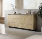 Συρταριέρα Torro Φυσικό Cremona + Ανθρακί 163x82x38cm - Image 2