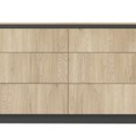 Συρταριέρα Torro Φυσικό Cremona + Ανθρακί 163x82x38cm