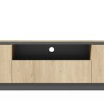 Έπιπλο τηλεόρασης Torro Φυσικό Cremona + Ανθρακί 200x54x38cm