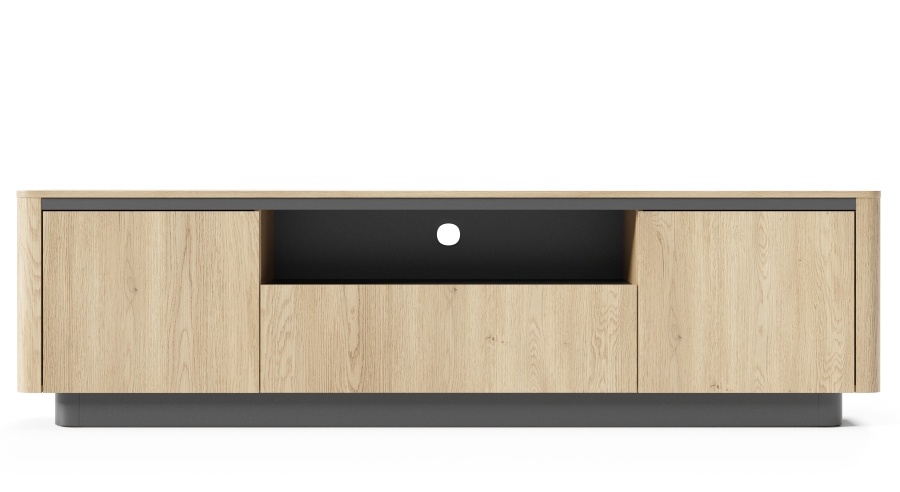 TORRO_RTV200_ART Έπιπλο τηλεόρασης Torro Φυσικό Cremona + Ανθρακί 200x54x38cm - Image 1