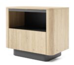 Κομοδίνο Torro Φυσικό Cremona + Ανθρακί 63x50x38cm - Image 2