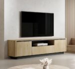 Έπιπλο τηλεόρασης Torro Φυσικό Cremona + Ανθρακί 200x54x38cm - Image 2