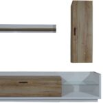 Σύνθεση Talina_ec Λευκό+Kingstone Oak 240x175x48cm