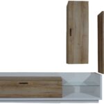 Σύνθεση Talina_ec Λευκό+Kingstone Oak 270x175x48cm