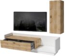 Σύνθεση Talina_ec_1 Λευκό+Kingstone Oak 240x175x48cm