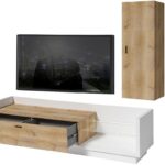 Σύνθεση Talina_ec_1 Λευκό+Kingstone Oak 240x175x48cm