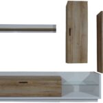 Σύνθεση Talina Λευκό+Kingstone Oak 270x175x48cm