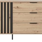 Μπουφές Tally φυσικό Artisan+ανθρακί 138x82x40