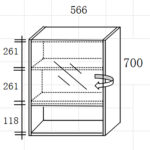 Καθρέφτης VERA 60cm χρ. WHITE/SONOMA κωδ. 3MVER060SO - Image 2