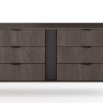 Συρταριέρα Veris σκούρη Βελανιδιά 163x81x38cm