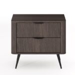 Κομοδίνο Veris σκούρη Βελανιδιά 63x55x38cm