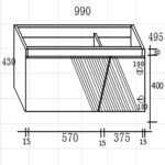 ΣΕΤ ΠΑΓΚΟΥ VICTORIA 100cm PLYWOOD χρ.BEIGE/PETROL S3BVIC100BEPE - Image 3